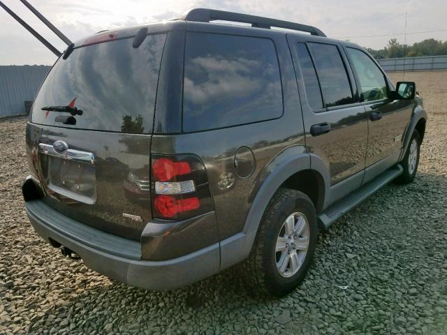 1FMEU73E26UA65455 - 2006 FORD EXPLORER X GRAY photo 4