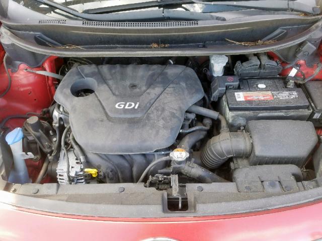 KNADN4A32D6128209 - 2013 KIA RIO EX RED photo 7