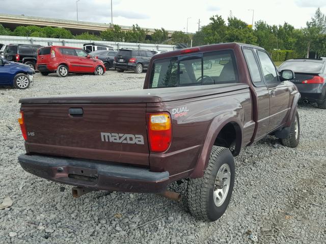 4F4YR16V23TM13162 - 2003 MAZDA B3000 CAB BURGUNDY photo 4