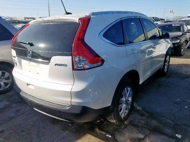 5J6RM4H7XEL114785 - 2014 HONDA CR-V EXL WHITE photo 4