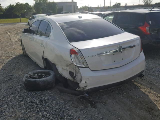 1LNHL9DR4BG603398 - 2011 LINCOLN MKS WHITE photo 3