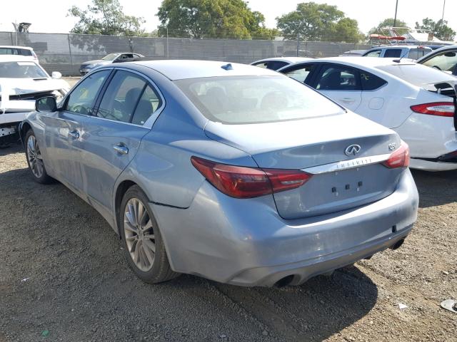 JN1EV7AP6JM364206 - 2018 INFINITI Q50 LUXE BLUE photo 3