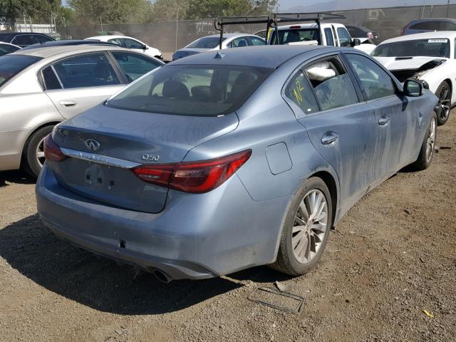 JN1EV7AP6JM364206 - 2018 INFINITI Q50 LUXE BLUE photo 4