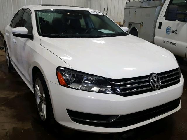 1VWBS7A36EC060033 - 2014 VOLKSWAGEN PASSAT SE WHITE photo 1