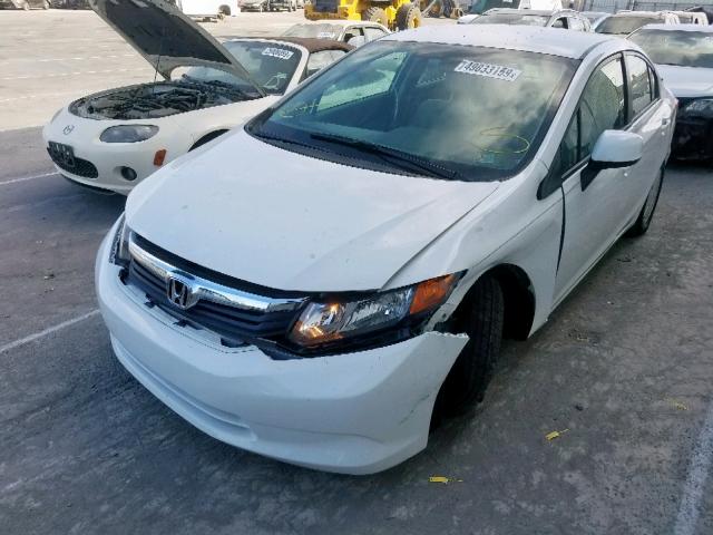 2HGFB2F60CH553566 - 2012 HONDA CIVIC HF WHITE photo 2