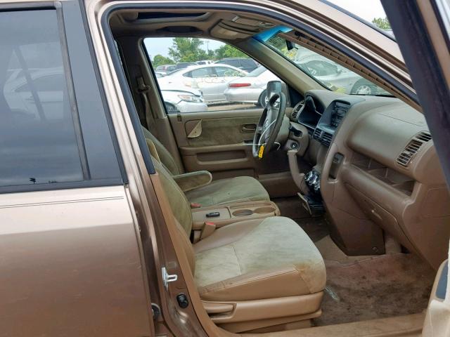 JHLRD78874C041473 - 2004 HONDA CR-V EX GOLD photo 5