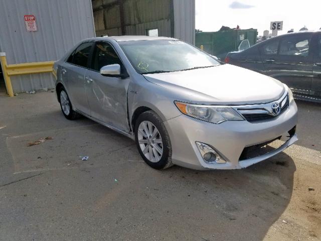 4T1BD1FK2DU074574 - 2013 TOYOTA CAMRY HYBR SILVER photo 1