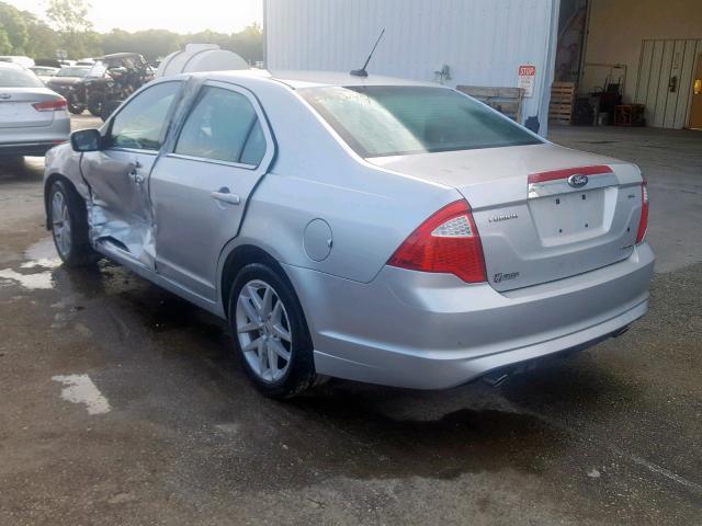 3FAHP0JG5CR398522 - 2012 FORD FUSION SEL SILVER photo 3