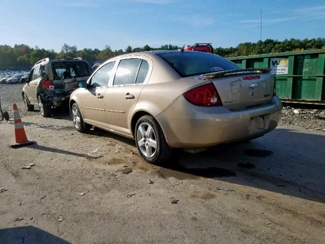 1G1AL58F377293209 - 2007 CHEVROLET COBALT LT GOLD photo 3