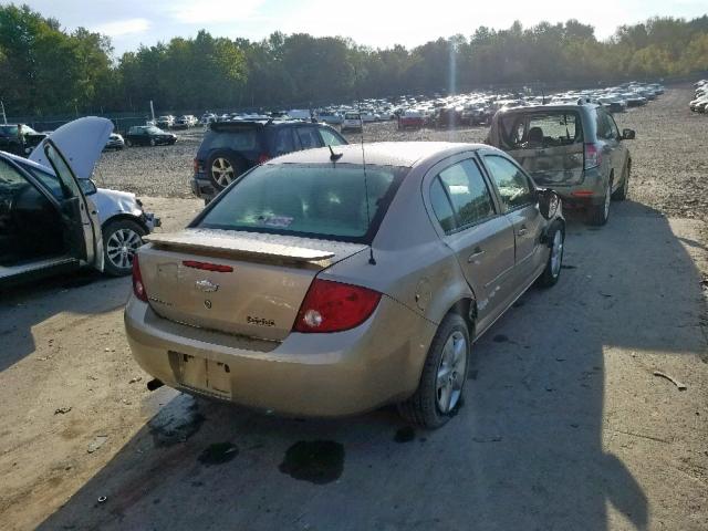 1G1AL58F377293209 - 2007 CHEVROLET COBALT LT GOLD photo 4