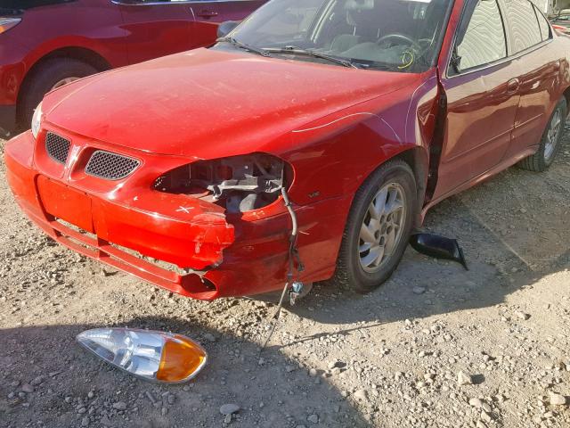 1G2NF52E73C320997 - 2003 PONTIAC GRAND AM S RED photo 9