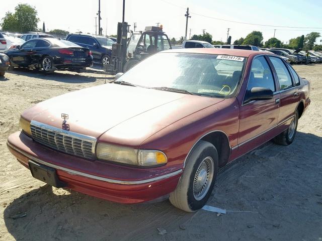 1G1BL52W5SR102240 - 1995 CHEVROLET CAPRICE CL MAROON photo 2