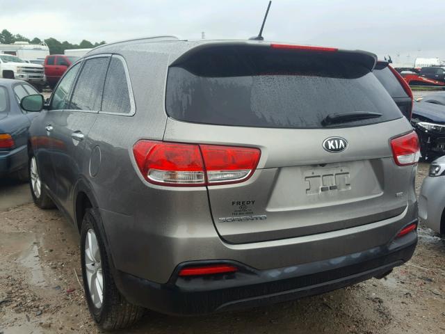 5XYPG4A31GG182144 - 2016 KIA SORENTO LX GRAY photo 3