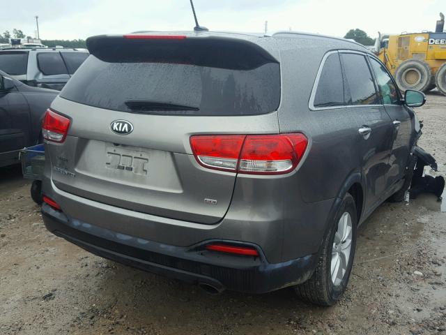 5XYPG4A31GG182144 - 2016 KIA SORENTO LX GRAY photo 4