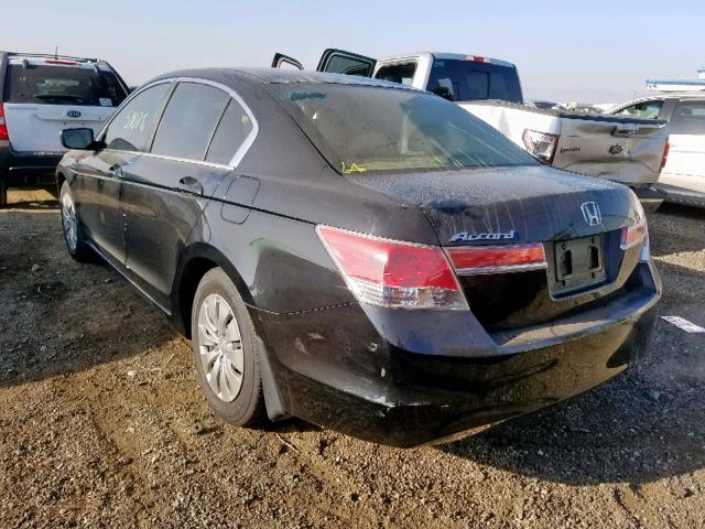 1HGCP2F3XBA108761 - 2011 HONDA ACCORD LX BLACK photo 3