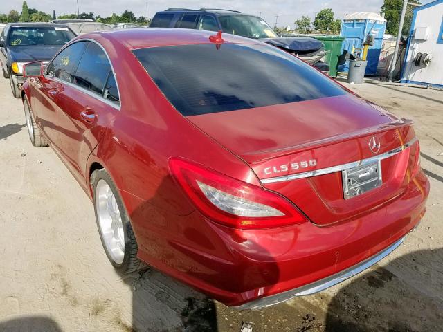 WDDLJ7DB6EA116728 - 2014 MERCEDES-BENZ CLS 550 RED photo 3