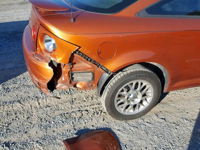 1G1AL15F377210875 - 2007 CHEVROLET COBALT LT ORANGE photo 9