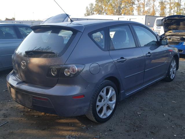 JM1BK343181777771 - 2008 MAZDA 3 HATCHBAC GRAY photo 4