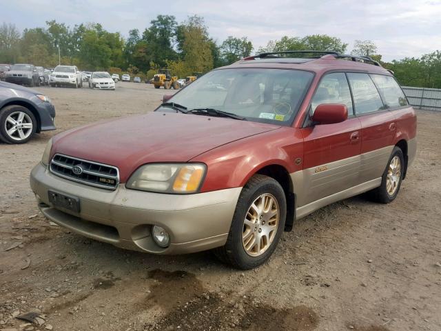 4S3BH806527653888 - 2002 SUBARU LEGACY OUT RED photo 2