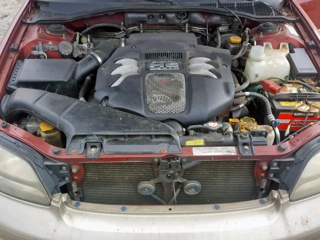 4S3BH806527653888 - 2002 SUBARU LEGACY OUT RED photo 7