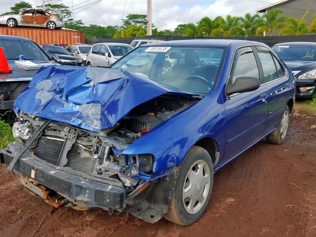 1N4AB41D3WC732899 - 1998 NISSAN SENTRA E BLUE photo 2