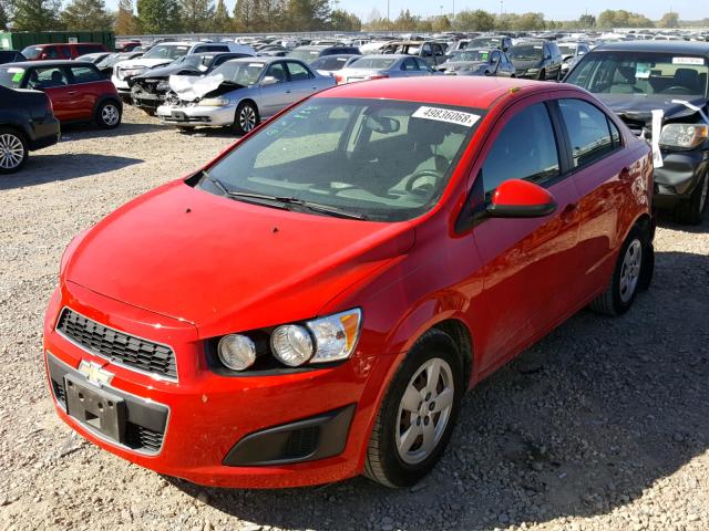 1G1JA5SH3E4124208 - 2014 CHEVROLET SONIC LS RED photo 2