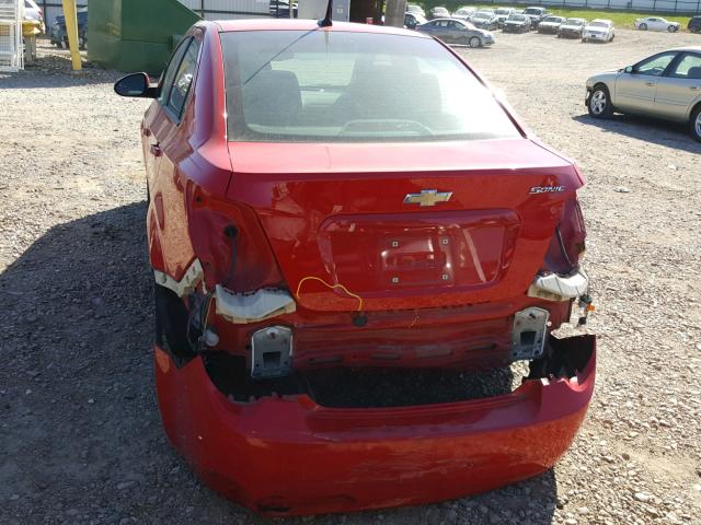 1G1JA5SH3E4124208 - 2014 CHEVROLET SONIC LS RED photo 9