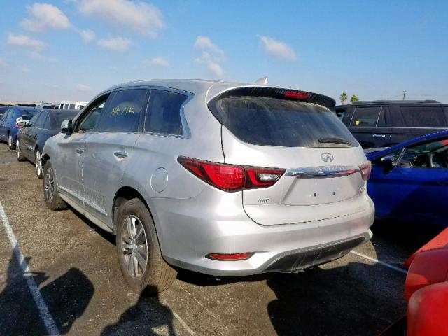 5N1DL0MM6KC557983 - 2019 INFINITI QX60 LUXE SILVER photo 3