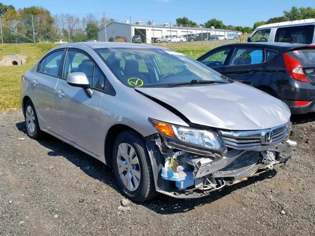 19XFB2F58CE341323 - 2012 HONDA CIVIC LX SILVER photo 1