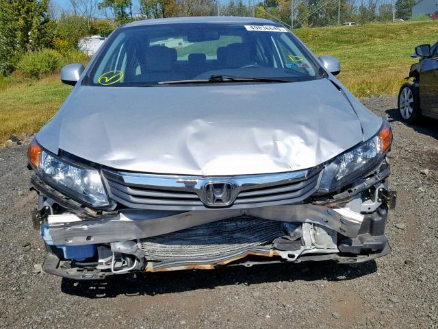 19XFB2F58CE341323 - 2012 HONDA CIVIC LX SILVER photo 9