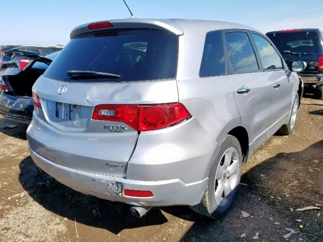 5J8TB18218A010143 - 2008 ACURA RDX SILVER photo 4