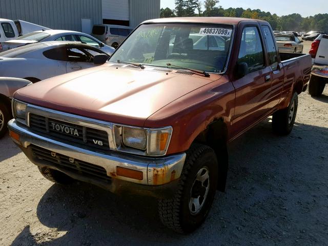 JT4VN13DXM5038999 - 1991 TOYOTA PICKUP 1/2 MAROON photo 2