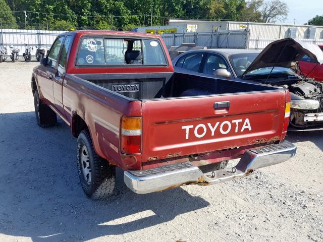 JT4VN13DXM5038999 - 1991 TOYOTA PICKUP 1/2 MAROON photo 3