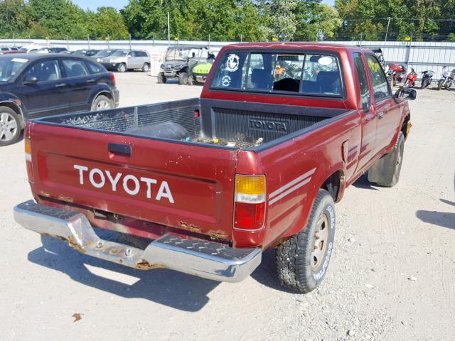 JT4VN13DXM5038999 - 1991 TOYOTA PICKUP 1/2 MAROON photo 4