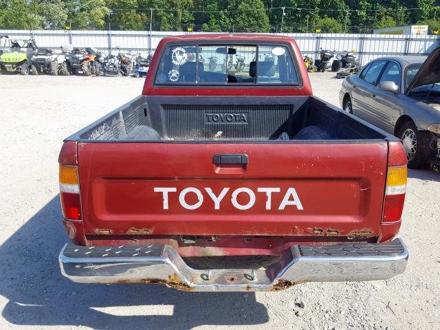 JT4VN13DXM5038999 - 1991 TOYOTA PICKUP 1/2 MAROON photo 6