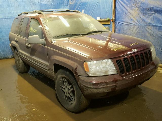 1J4GW68N1XC782196 - 1999 JEEP GRAND CHER BURGUNDY photo 1