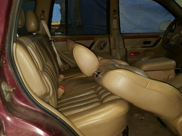 1J4GW68N1XC782196 - 1999 JEEP GRAND CHER BURGUNDY photo 6