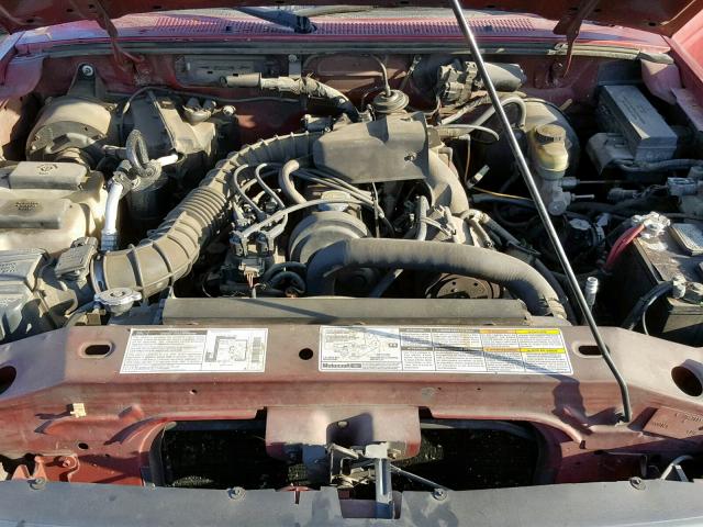 1FTYR10C4YPB02414 - 2000 FORD RANGER RED photo 7