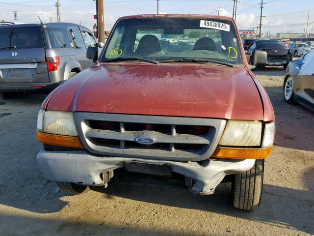 1FTYR10C4YPB02414 - 2000 FORD RANGER RED photo 9