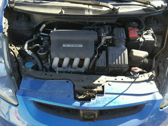 JHMGD38428S059898 - 2008 HONDA FIT BLUE photo 7