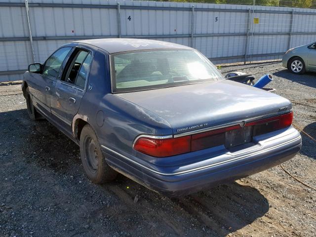 2MELM74WXTX672497 - 1996 MERCURY GRAND MARQ BLUE photo 3