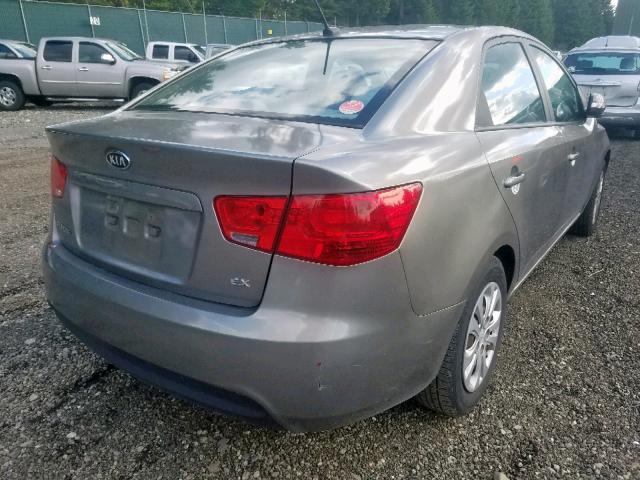 KNAFU4A24A5833923 - 2010 KIA FORTE EX GRAY photo 4