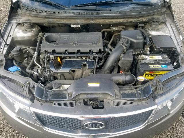 KNAFU4A24A5833923 - 2010 KIA FORTE EX GRAY photo 7