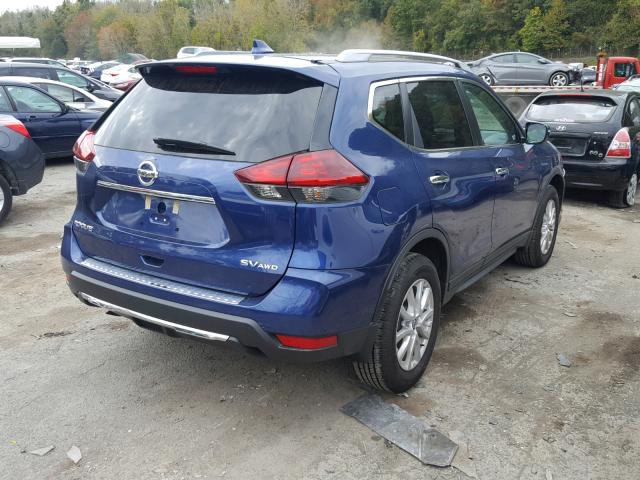 5N1AT2MV4JC772784 - 2018 NISSAN ROGUE SV BLUE photo 4