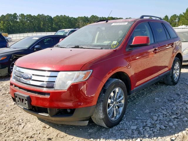 2FMDK3JCXABA00542 - 2010 FORD EDGE SEL RED photo 2