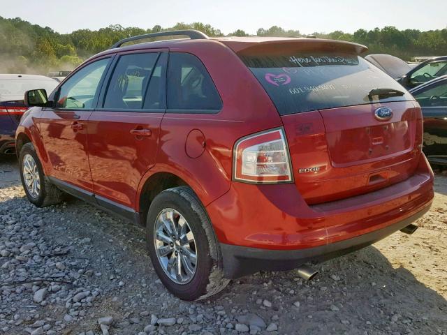 2FMDK3JCXABA00542 - 2010 FORD EDGE SEL RED photo 3