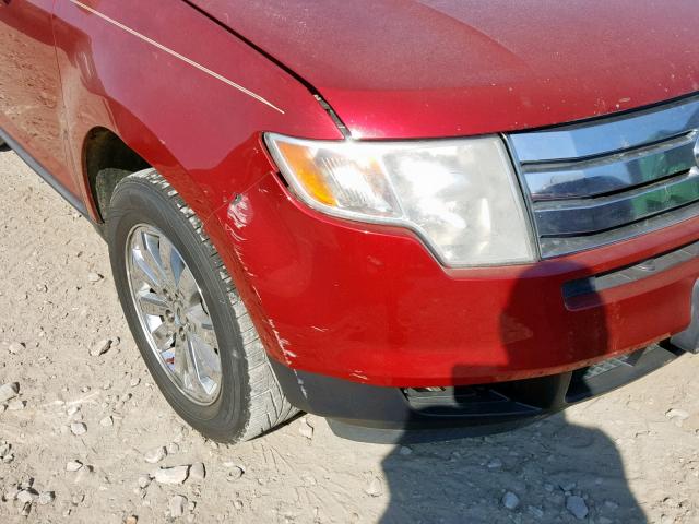 2FMDK3JCXABA00542 - 2010 FORD EDGE SEL RED photo 9