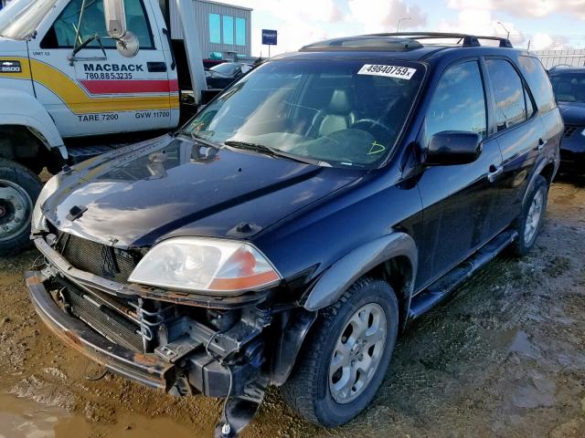 2HNYD18672H004111 - 2002 ACURA MDX TOURIN BLACK photo 2