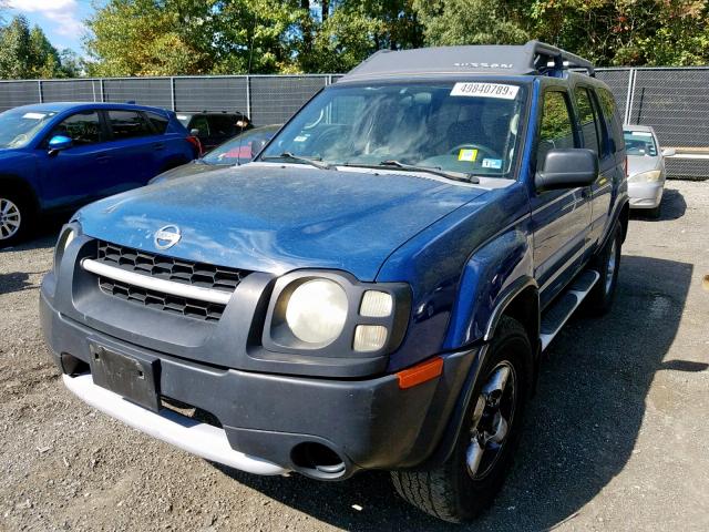 5N1ED28YX2C525614 - 2002 NISSAN XTERRA XE BLUE photo 2