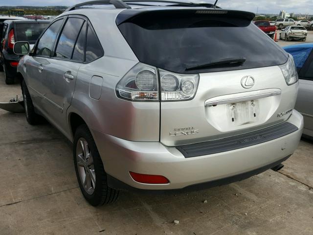 JTJGW31UX72002351 - 2007 LEXUS RX 400H SILVER photo 3